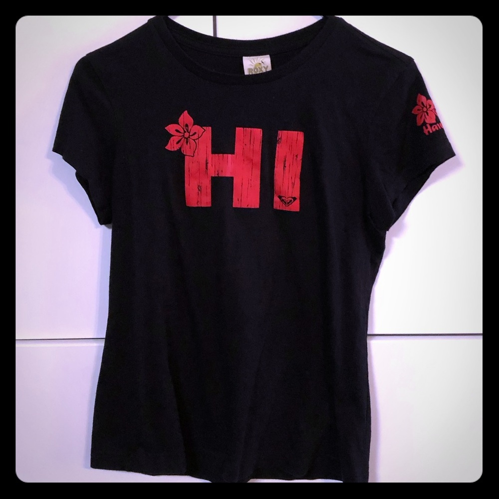 Roxy Hawaii black t-shirt